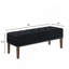 Banc capitonné avec rangement et garniture cloutée-1313429789