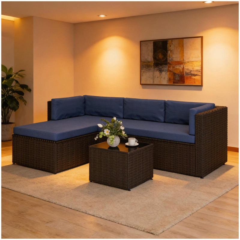 Ensemble de mobilier d'extérieur confortable 3 pièces