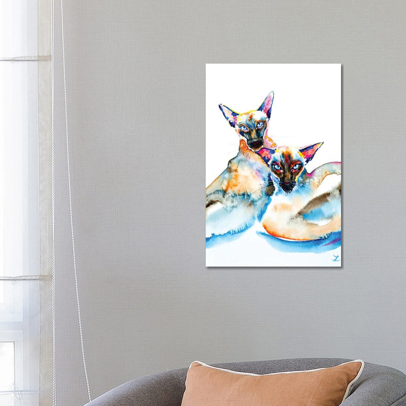 We Are Siamese by Zaira Dzhaubaeva - Wrapped Canvas Gallery-Wrapped Canvas Giclée