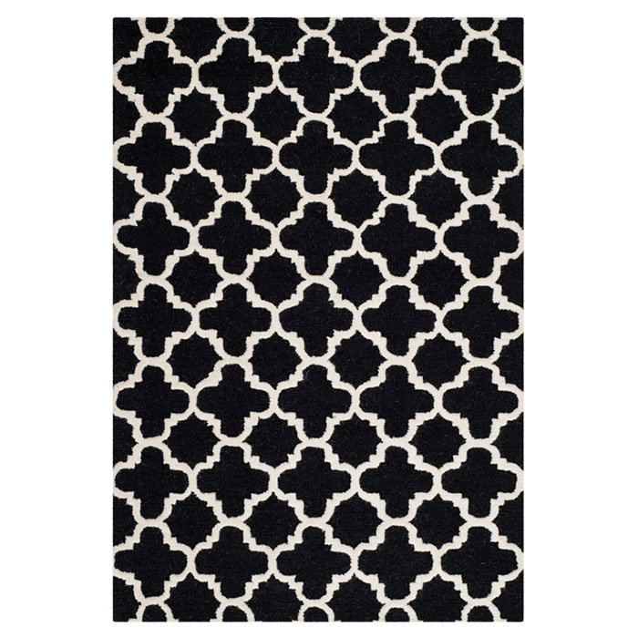 Cannen Hand Tufted Wool Geometric Rug, Rectangle 5' x 8'