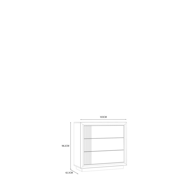 Hohenwald 3 - Drawer Rectangle Accent Chest