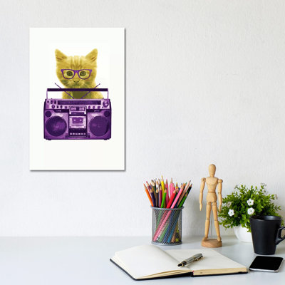Hipster Kitty by Steez - Wrapped Canvas Gallery-Wrapped Canvas Giclée