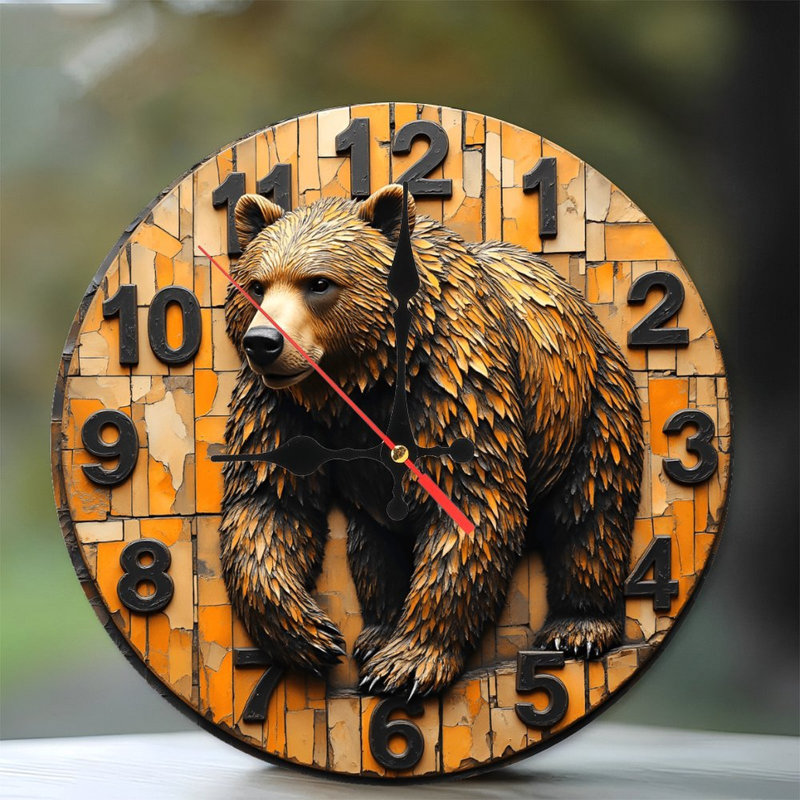 Horloge murale ours