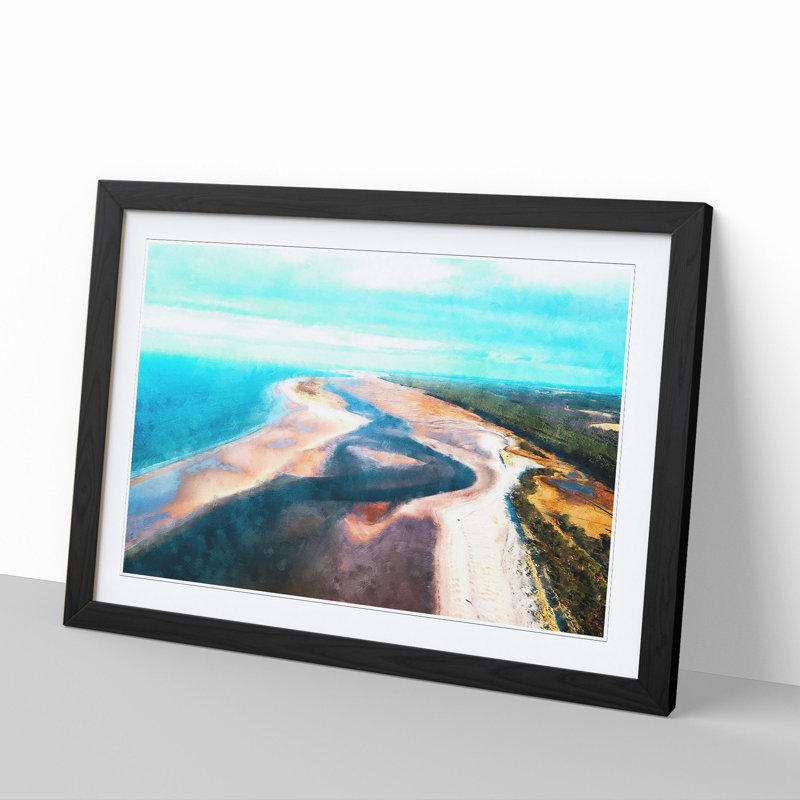 View of Nairn in Scotland - Picture Frame Graphic Art, Black, 36cm H x 48cm W x 2cm D