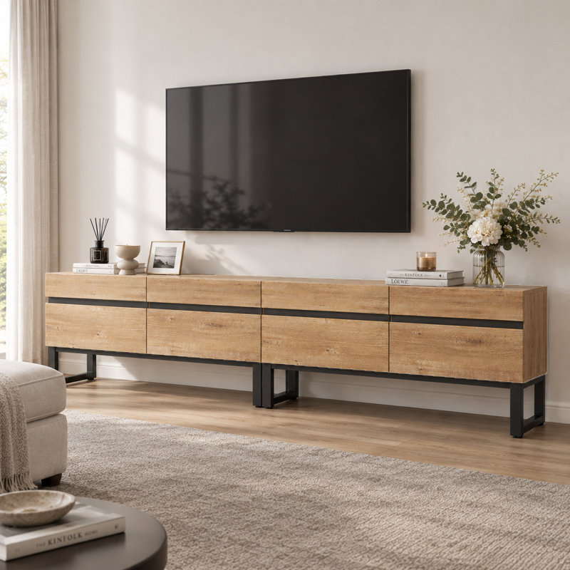 Crédence de rangement l 70,9 po Aadam, Bois de chêne