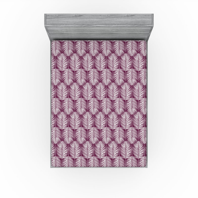 Drap-housse , Drap-housse grand, Prune / Blanc