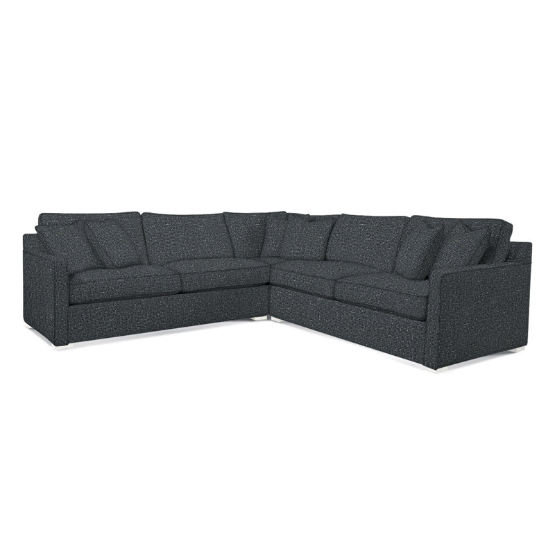 Brentwood Sectional, Gray Sugar Performance; 0863-84, Frost White