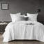 Couverture en duvet synthétique blanc-128941604