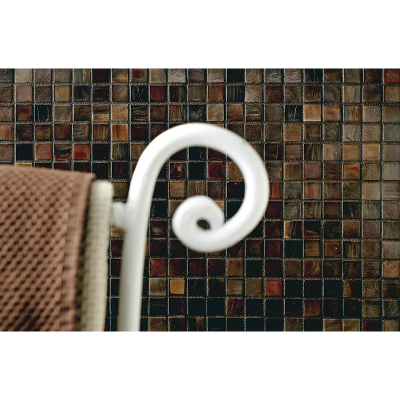 Wenge 5/8" x 5/8" Glass Mosaic