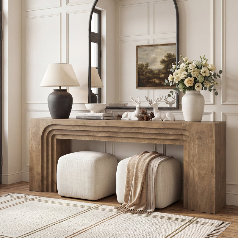 Console extra longue 78,74 po, grande table d'entrée