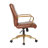 Turbeville Faux Leather Task Chair with Gold Finish -2043664726