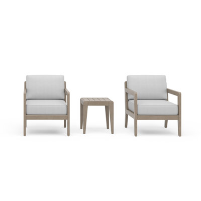 Ensemble d'extérieur 3 pièces avec 2 chaises longues et table de bout Ojai