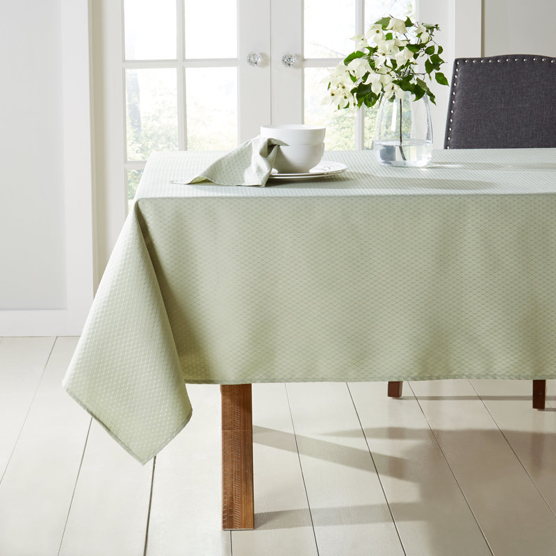 Behling Geometric Tablecloth, Rectangular 102" x 60", Red
