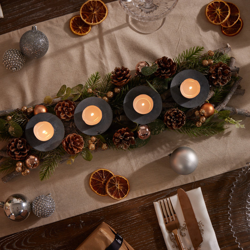 Wood Tabletop Tealight Holder