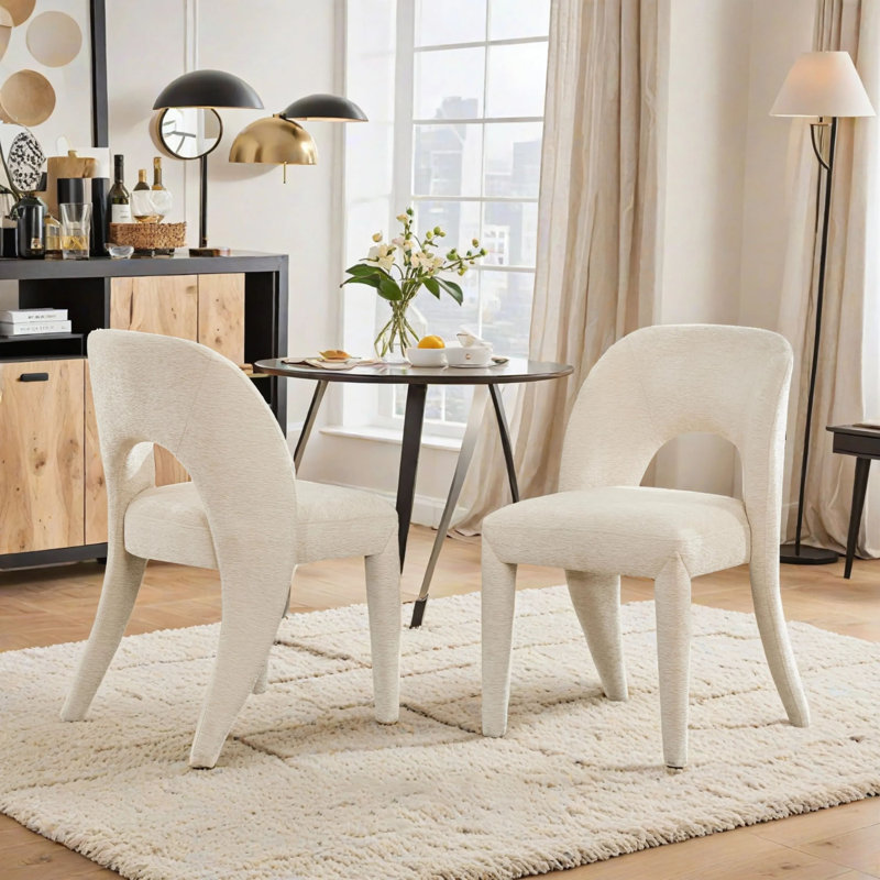 Chaises de salle à manger, Beige, Beige