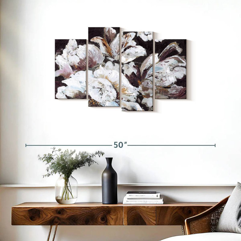 Avery Dark Flower, 22" H x 36" W