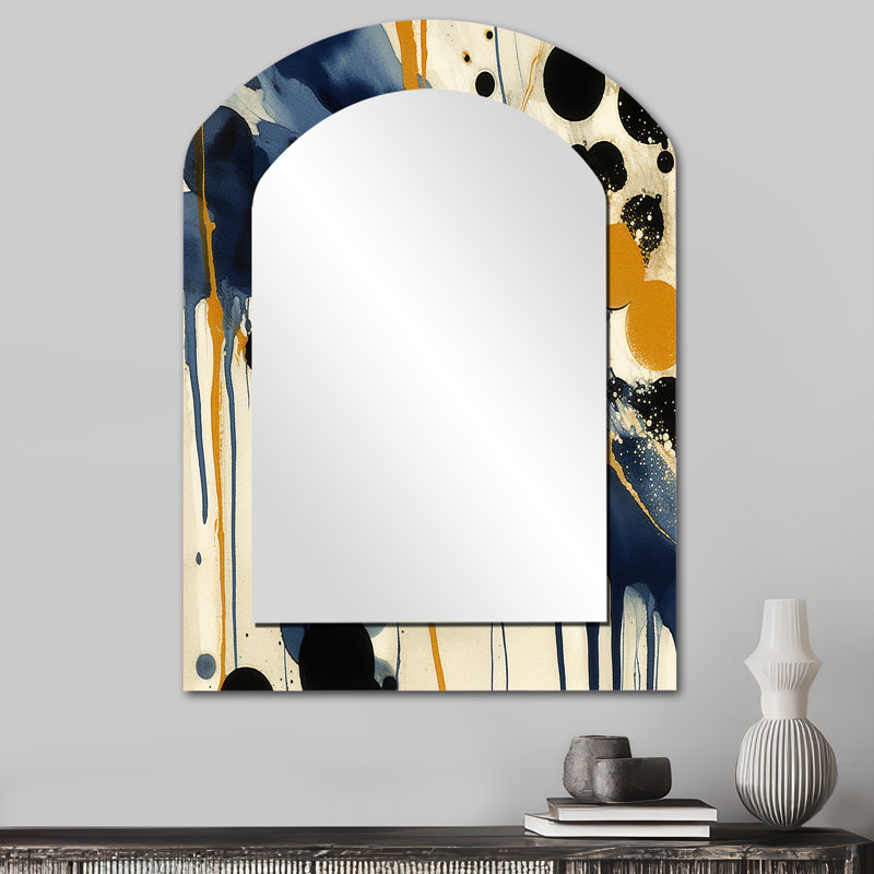 Kouerga - Abstract Metal Mirror, 34" x 25"