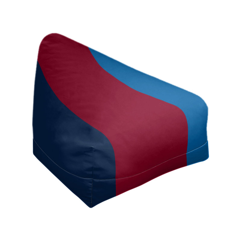 Bean Bag Cover, 42" H x 38" W x 2" D, Polar Night Blue/Red/Aviator Blue