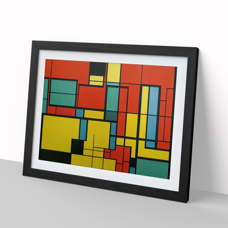 Cubism Abstract Vol.5 - Framed Print, 25cm H x 34cm W x 2cm D, Black