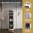 360° Rotating 7-Tier White & Gold Shoe Cabinet – Space-Saving Slim Design for Entryway, Transparent Display, Multi-Functional Storage Rack for Small Spaces