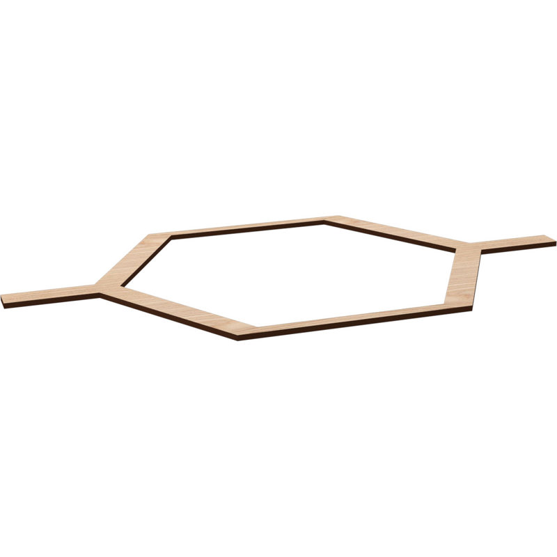 Charpente Westmore, Chêne rouge, H 47,25 po x l 81,83 po x P 0,375 po