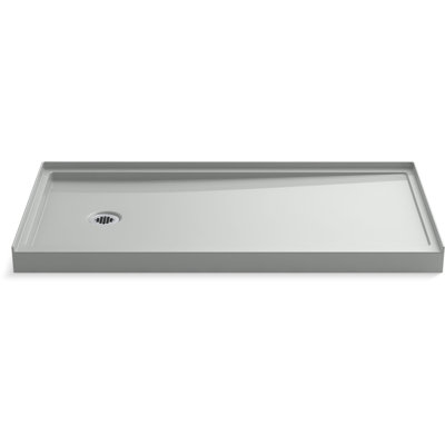Base de douche à seuil simple 60 po x 30 po Rely avec drain à gauche Rely