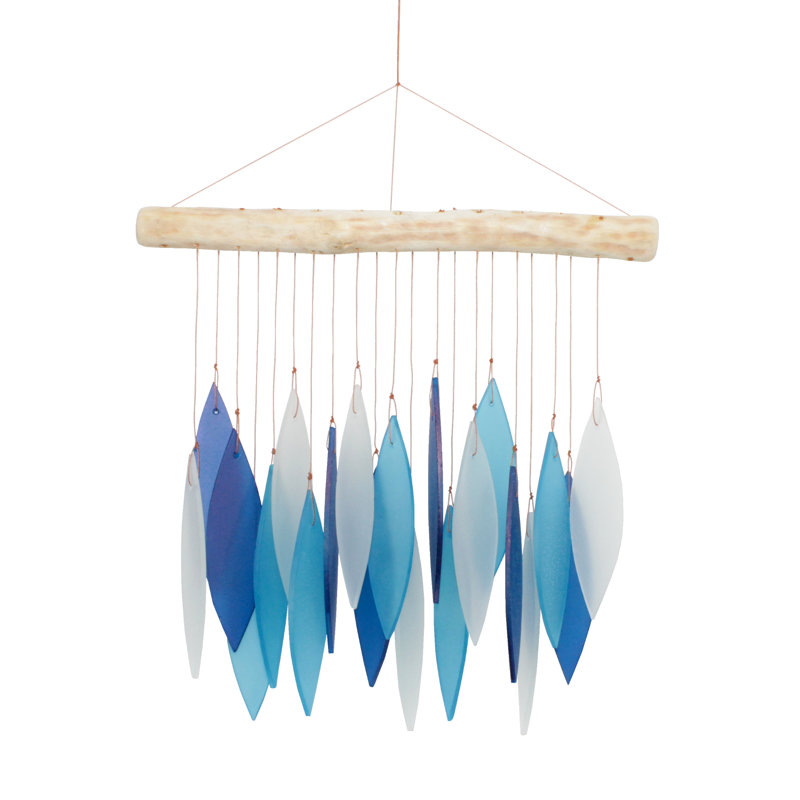 Carillon feuille, Bleu / aqua