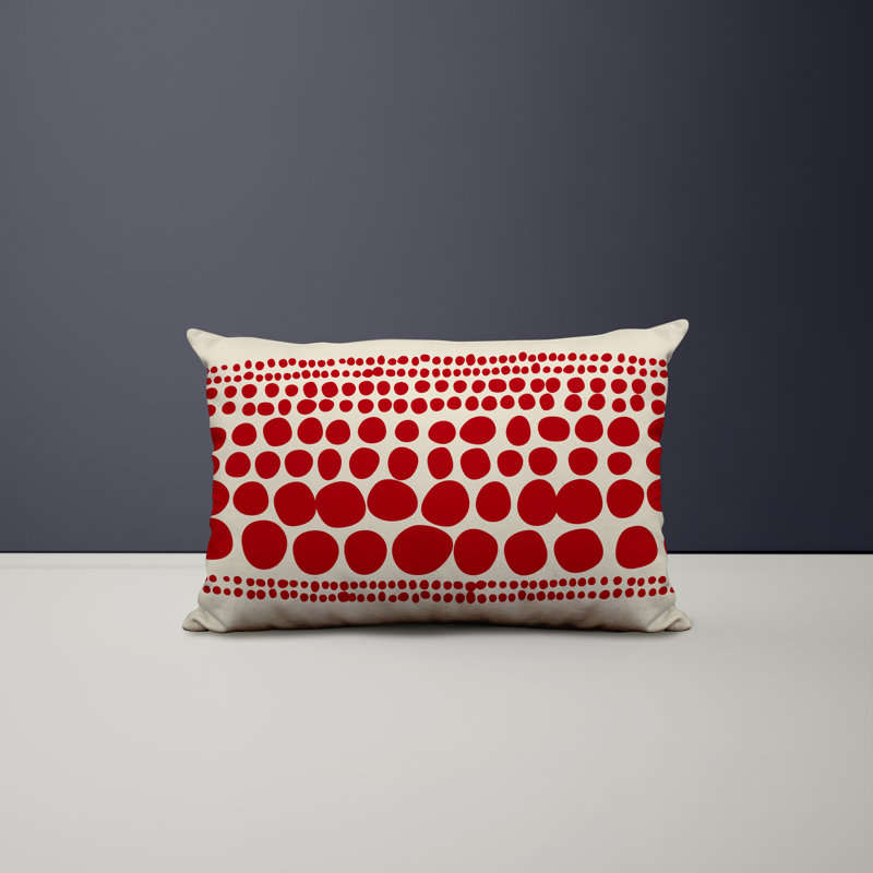 Ikom Polyester/Polyester Blend Lumbar Rectangular Indoor/Outdoor Pillow Cover & Insert, Red
