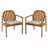 Set Of 2 Outdoor Patio Dining Chair, With Cushion