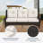 Wicker Outdoor Patio Sofa with Cushion-82691837