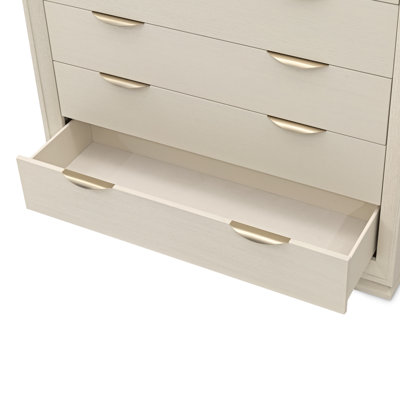 Portrait - Alabaster White 5 - Drawer Solid Wood Dresser