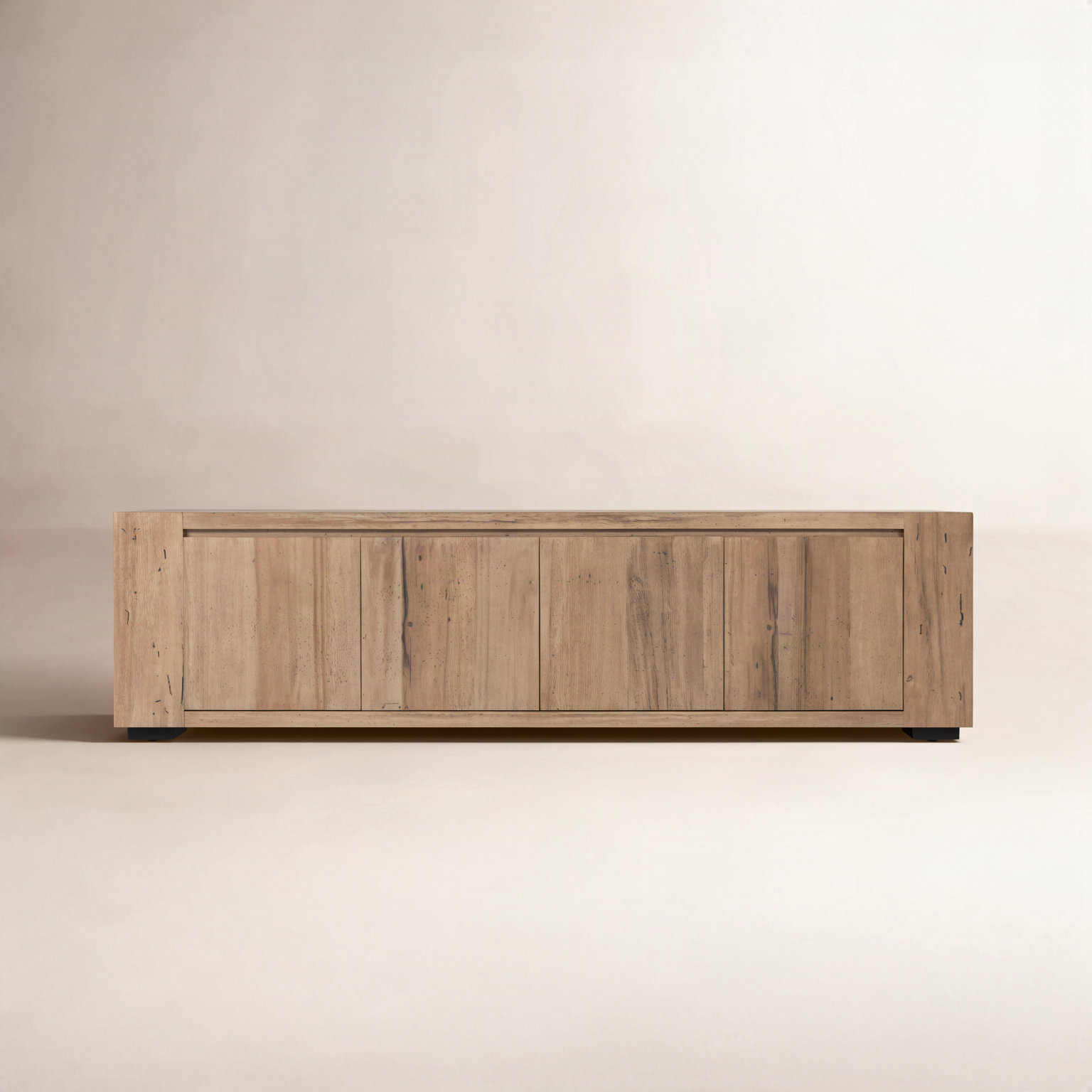 Lockney 95" Media Console, Rustic Wormwood Oak