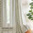 1 PC 50" Cotton Printed Curtain Panel with Chenille Stripe and Lining Green-1243866698