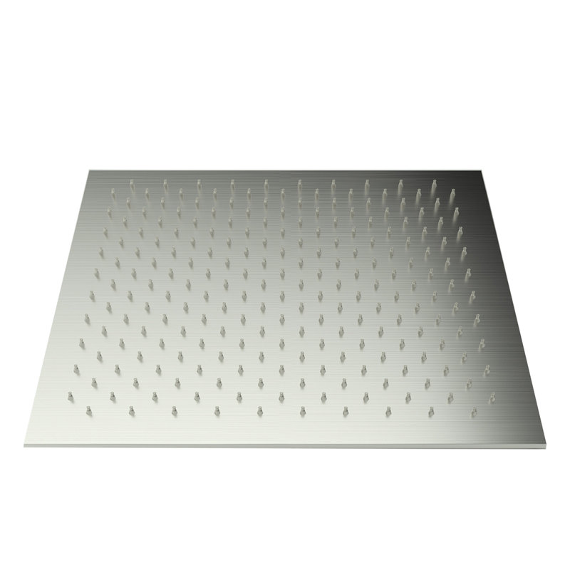 Robinet de douche mural, nickel brossé - laiton, valve incluse