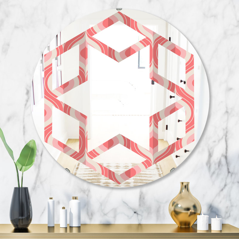 Miroir mural Hexagon Star Drop Design I Eclectic, H 31,5 po x l 23,7 po