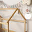 Lit en bois pour lit simple avec structure de toit