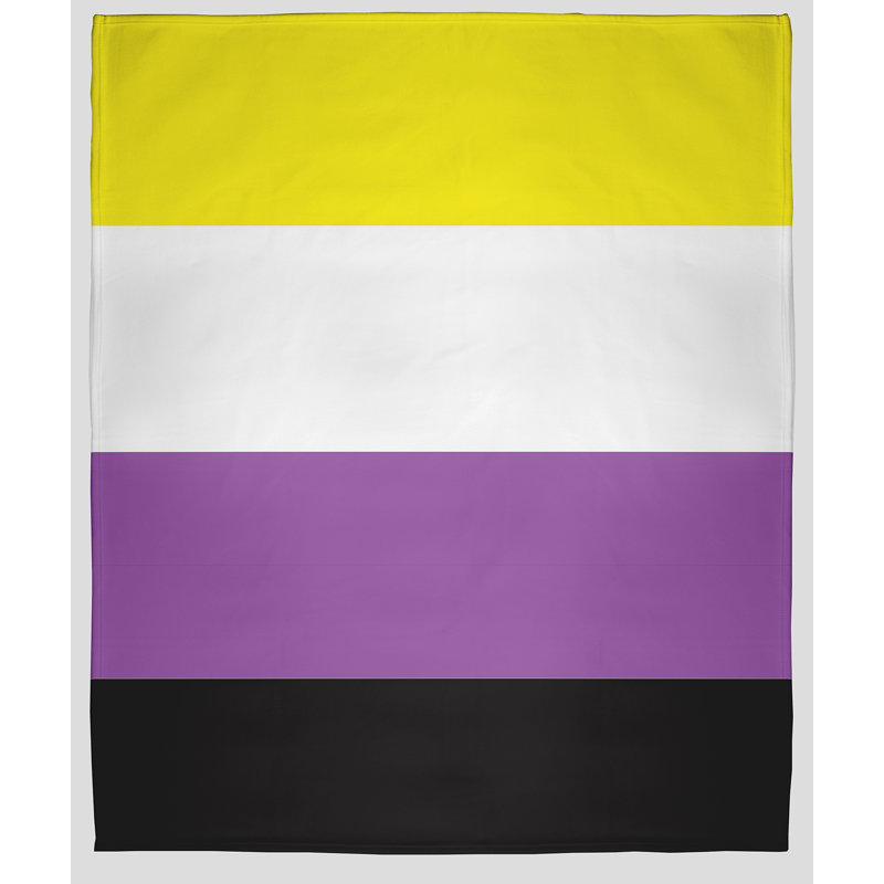 Plain Weave / Muslin Throw Blanket, Throw, Yellow/Purple/Black
