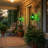 Hanging Moroccan Decorative Candle Lantern with Chain for Outdoor Patio or Porch (Set of 2)-267964467-267964475