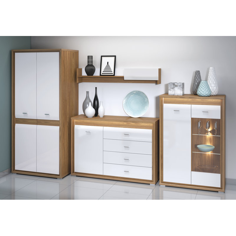 Chapne 2 Door Wardrobe, White Gloss