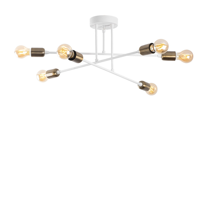 Abby 6-Light Sputnik Chandelier, White