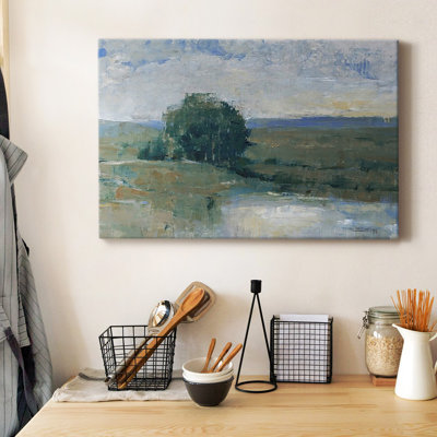 Riverbank Impression I, toile tendue avec châssis de qualité supérieure - prête à être accrochée