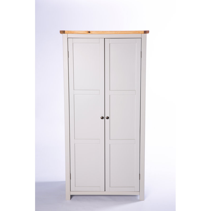 Tenbury 2 Door Solid + Manufactured Wood Wardrobe