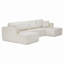 Canapé modulaire en U en forme de U, canapé modulaire compressé en velours côtelé de style minimaliste moderne, canapé-lit pour le salon, la chambre à coucher, canapé-lit confortable et compact