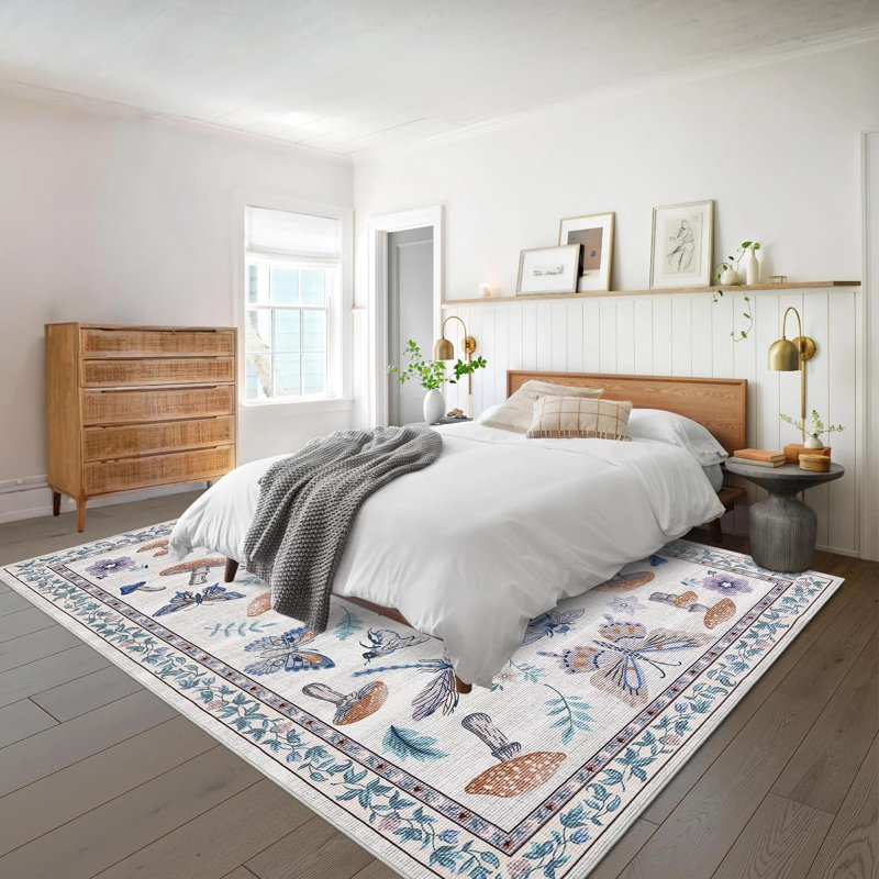 Machine Printed Area Rug, Beige, Runner 60 x 180 cm