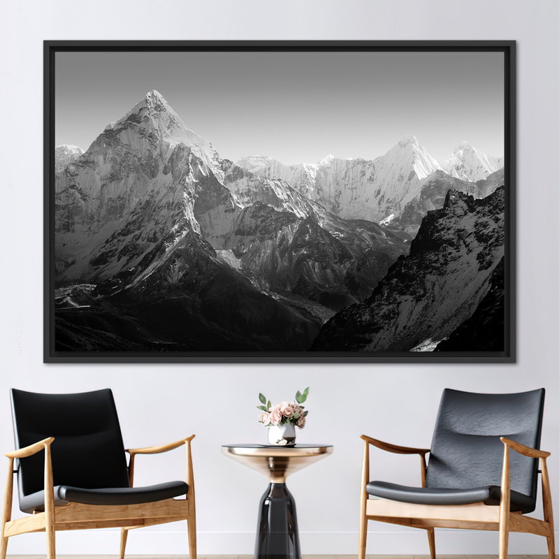 Print on Canvas, 50 cm H x 70 cm W, Black Floater Framed