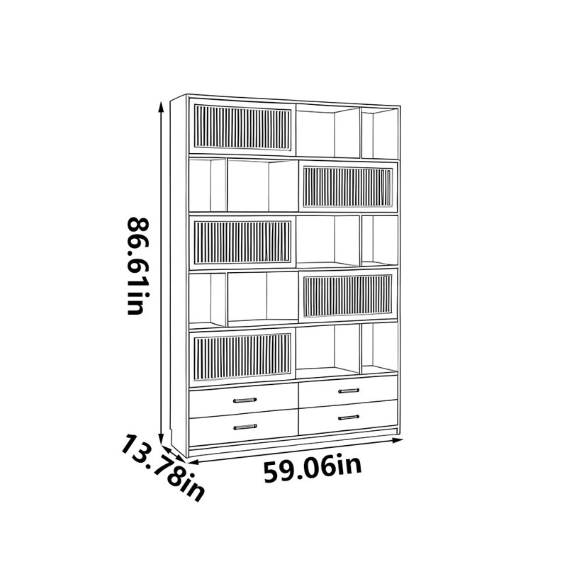 Simple and retro bookcase