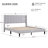 Modern Wingback Bed with Vertical Channel Tufting, Soft Corduroy Upholstery, Solid Wood Platform Frame-1693995877-1693995872