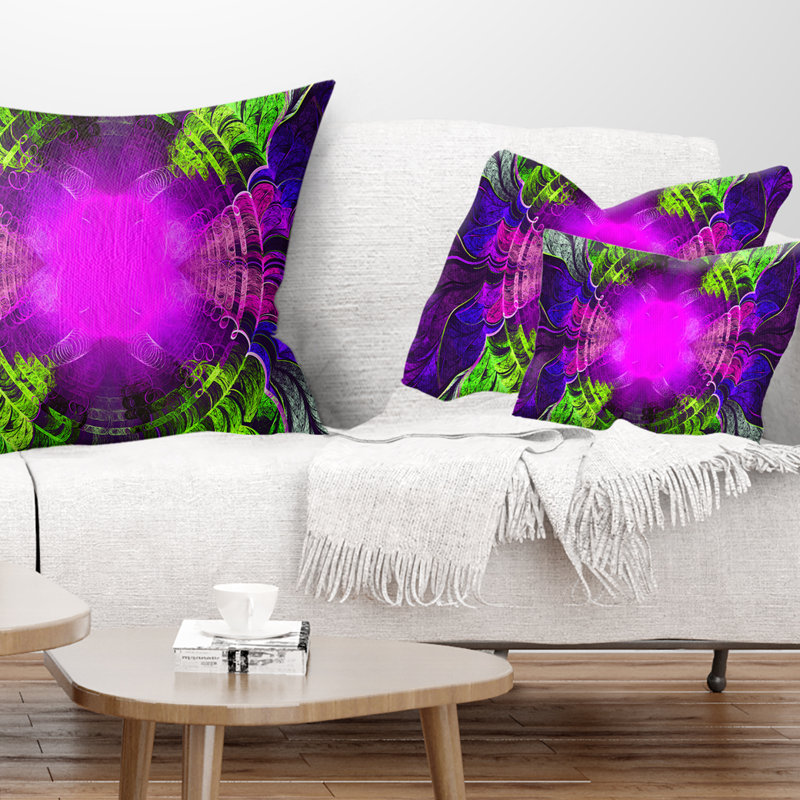 Coussin lombaire cercles et courbes fractal Abstract