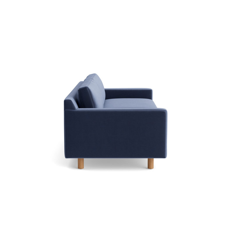 Hunter No Welt 100 Sofa, Performance Velvet - Indigo, Natural