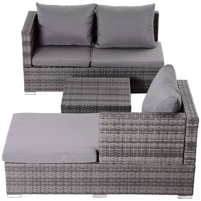Aalijah 130Cm Wide Outdoor Right Hand Facing Garden Corner Sofa with Cushions